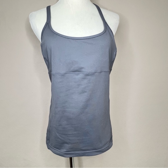 ALO Yoga Lotus Bra Tank in Charcoal - Picture 2 of 8